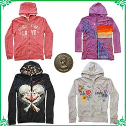Desigual Zip Up Hoodies ✨ Women's Lightweight Fash..
