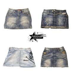 Y2k NYC IT GIRL DENIM MINI SKIRT B2F-150