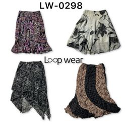 Y2K Floral & Paisley Tiered Midi Skirts