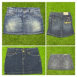 Y2K Denim Mini Skirts 6 pieces