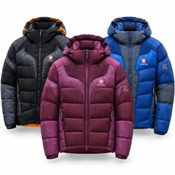 Black yak puffer jackets all with hoods
