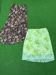 Yv1518 Vintage Floral and Patterned Midi Skirts 10..