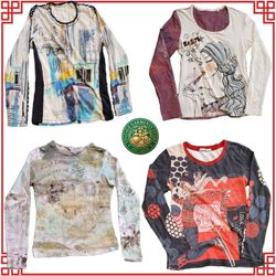 Vintage Y2K Ladies Long Sleeve Blouses Retro Aesth..