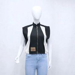 CR2125 Upcycled Shadow Panel Denim Vest