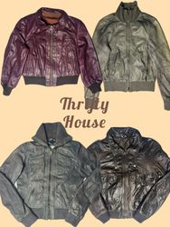 Y2k Bomber Leather Jackets