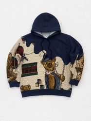 Upcycled Branded Tapestry Hoodies
