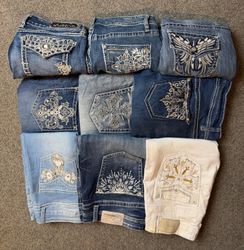 Y2k bootcut embroidery jeans