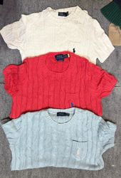 Ralph Lauren short sleeve cable knit sweater