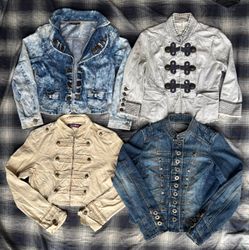 Denim double breasted jackets 17 pieces