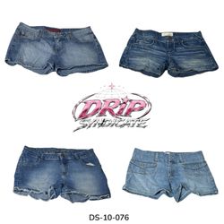 Low Rise Y2K Denim Mini Shorts (DS-10-076)