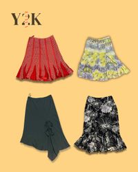 Y2K Flared Midi Skirt Bundle (Yv-853)