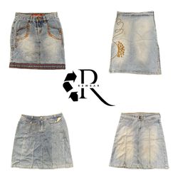Y2k Era Cyber Girl Denim Midi Skirt RW-2268
