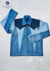 Upcycled Levis Zip Up Denim Jackets - EVR0516