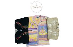 Vintage unique floral sweater