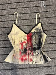 Upcycled Vintage Printed Cami Tops