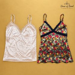 Velvet Camisoles and Corset Tops