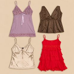 Y2k Cami Top And Slip Dress