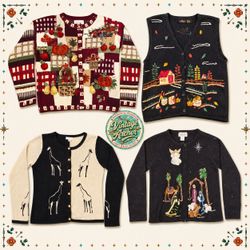 Vintage Heavy Knit Novelty Jumpers 10pcs (S11)