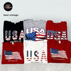 T-shirt con bandiera USA