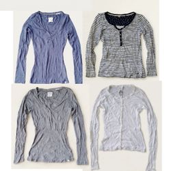 Y2K Henley and long sleeve tops