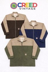CR1091 Upcycled Two-Tone Utility Zip Jacket