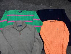 Ralph Lauren Cable knits and Quarter Zippers Mix S..