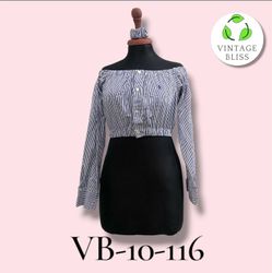 Up cycle Polo Ralph Lauren Peasant Blouse (VB-10-1..