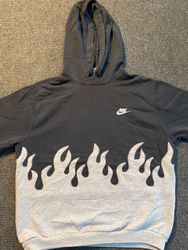 UPCYCLED NIKE & BRANDED SWEATSHIRT HOODIE SERIAL-0..
