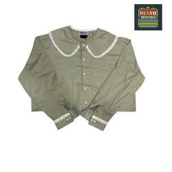 Upcycled Frill Collar Shirt