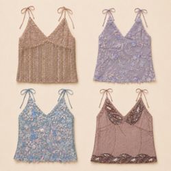 Upcycled Embellished And Sequence Mix Style Tops