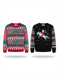 (FV-2364) Vintage style  Christmas Sweater Bundle ..