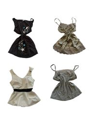 Y2K Black Geometric Pattern Camisoles-ST-312