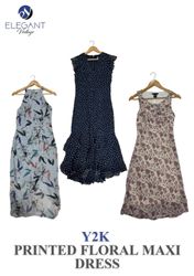 Y2K Printed Floral Maxi Dresses - EV0076