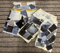Upcycled Denim Patchwork Jorts