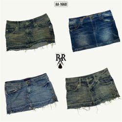 Y2k Britney Era Denim Mini Skirts (AA-1660)