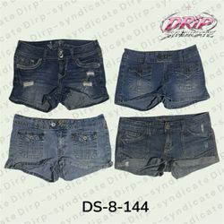 Y2K Denim Mini Shorts – Low Rise Vintage Blue Jean..