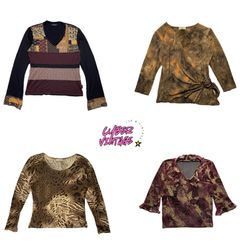 Mixed Y2K Printed Long Sleeve Tops Bundle (MH-072)