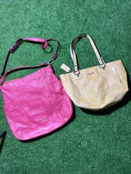 Coach Leather Shoulder Tote Handbags