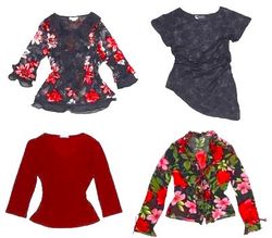 Y2K Romantic Goth Mesh Tops