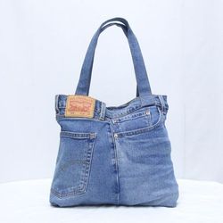 CR1272 Upcycled Levi's Denim Pocket Tote Bags