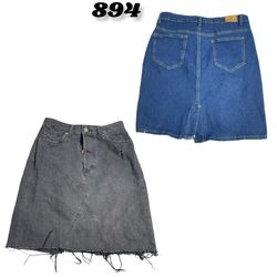 Denim Midi Skirts Mix (Brands) Lee , Levis , Loft ..