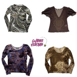 Y2K Brown & Earth Tone Long Sleeves (MH-099)