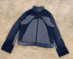 Upcycled Y2K Denim Moto Jacket (Women’s)