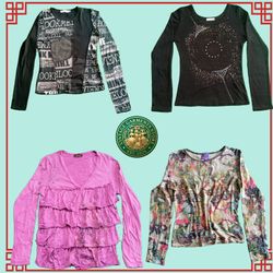 Printed blouse, Y2k Blouse Style Y2K Trendy Ladies..