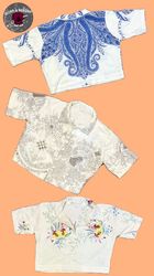 Upcycled table cover cropped tee WR2134