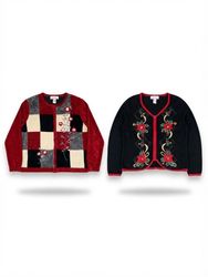 (FV-2703) Vintage Women’s Embroidered Cardigans | ..