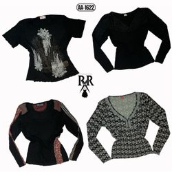 Y2K Women Printed Mix Tops Tops and Blouses (AA-16..
