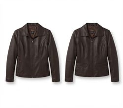 (FV-2499) Y2K ZipUp Leather Jackets Winter Collect..
