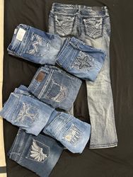 Y2K Embellished Bootcut Jeans B# 626