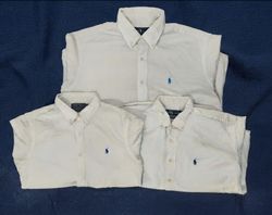 White Ralph Lauren Button-Up Shirts